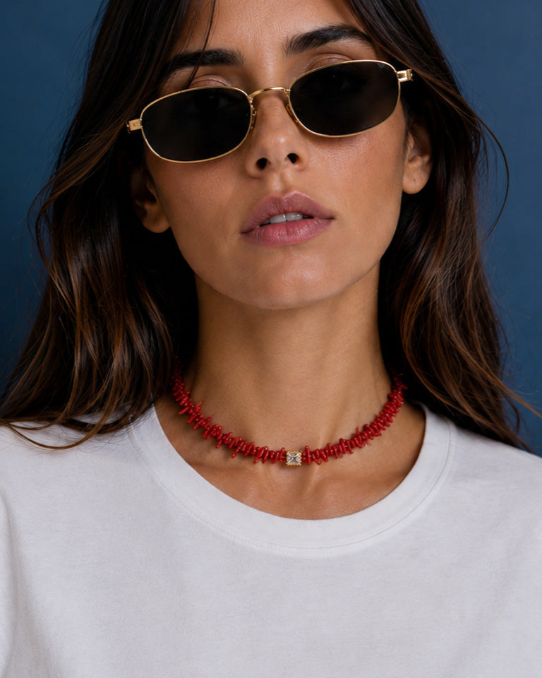 Choker Coralitos Rojo