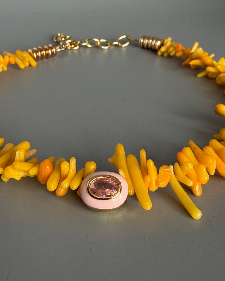 Choker Coralitos Amarillo