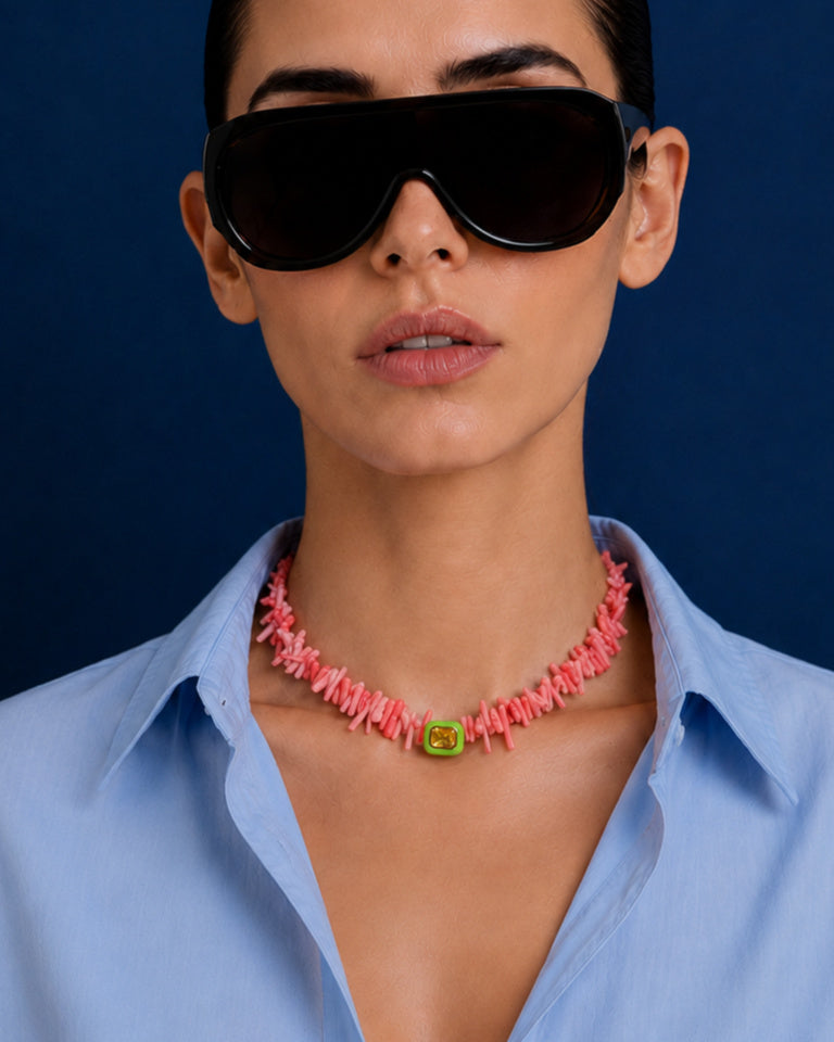 Choker Coralitos Rosado
