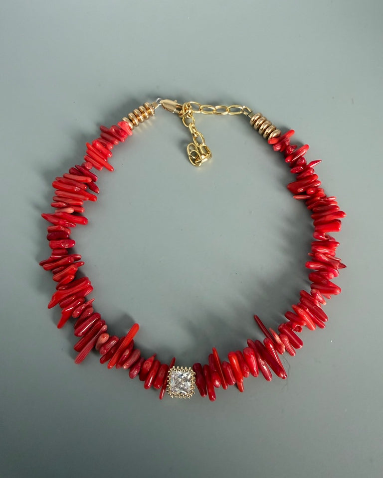 Choker Coralitos Rojo