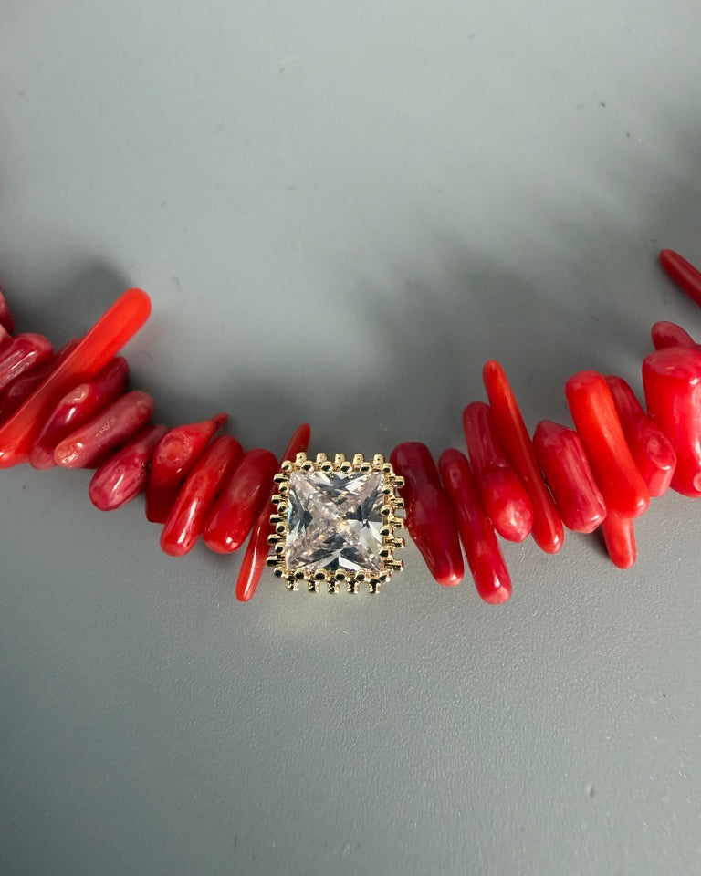 Choker Coralitos Rojo