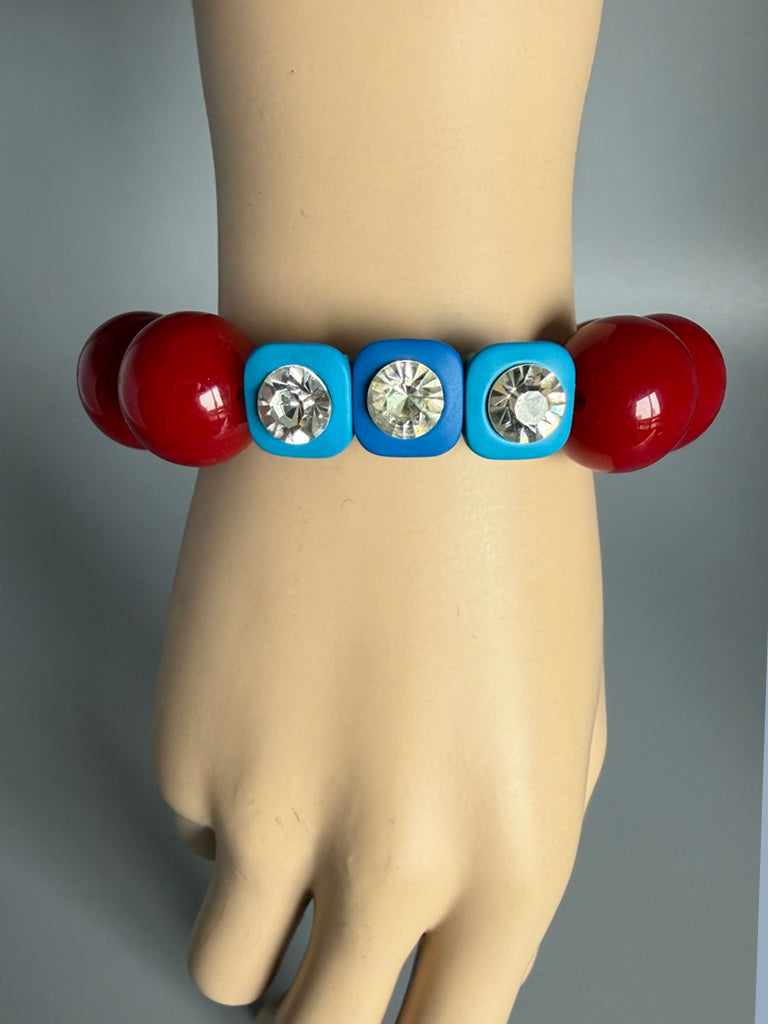 Pulsera Diamond Colorada