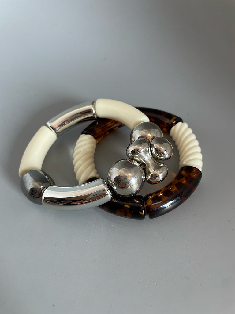 Pulseras Dúo Old Vintage Crema